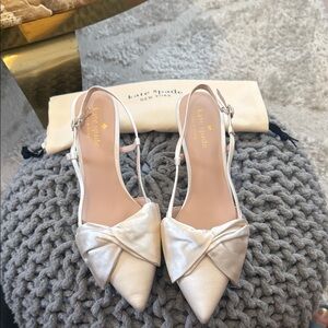 Kate Spade Ivory Bow Heels